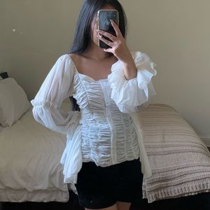 Ruffle corset like top